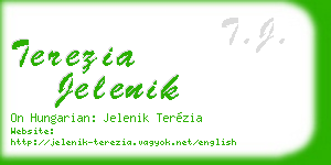 terezia jelenik business card